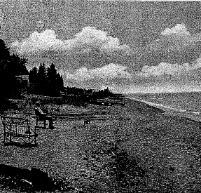 Watching the sunset in front of cottages 12 and 13